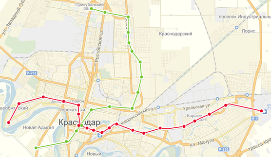 Метро в краснодаре схема
