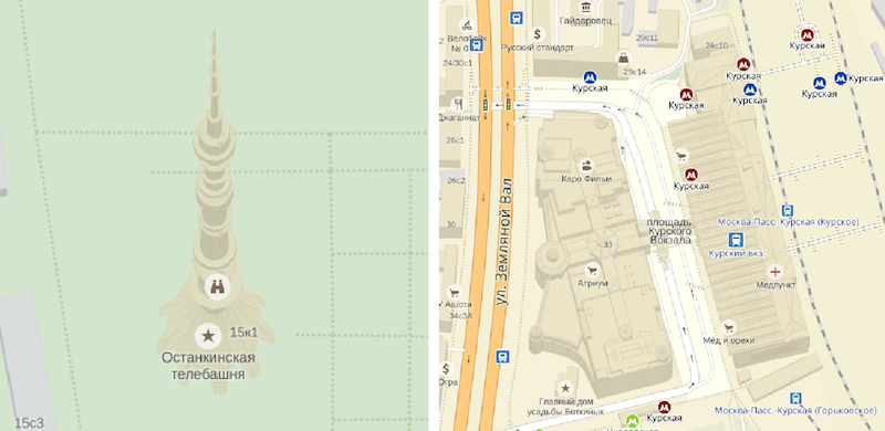 Останкинская башня пушкинская карта