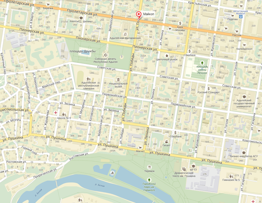 Карта майкопа панорама