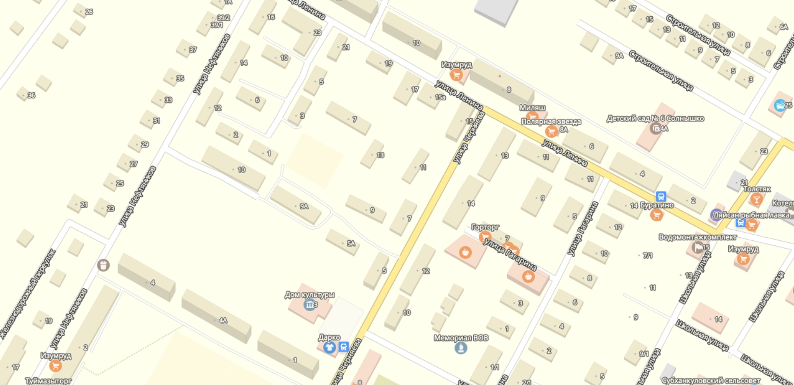 Карта субханкулово туймазинский район