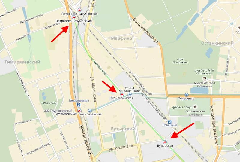 Метро петровско разумовская на схеме метро москвы