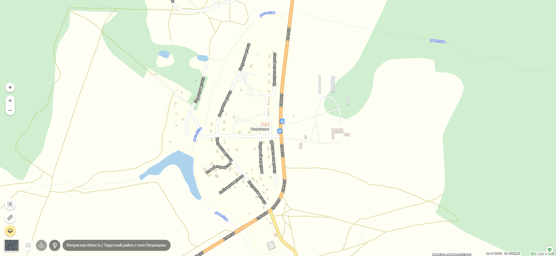 Тарусская жд станция карта