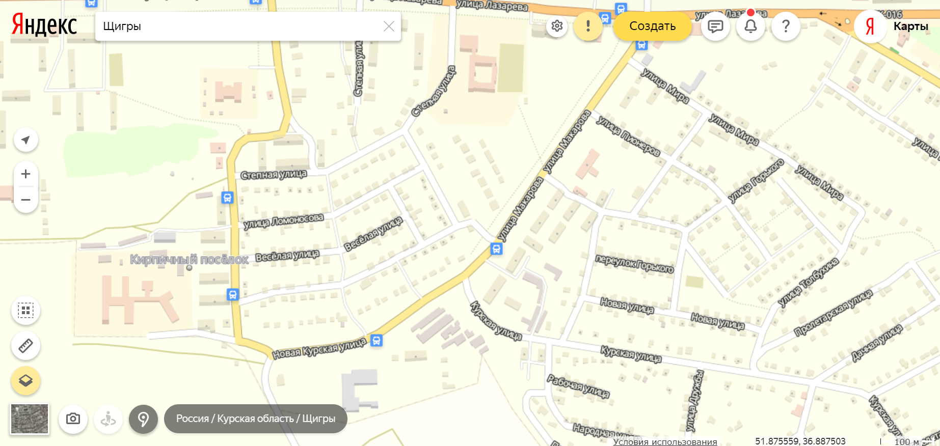 Карта осадков щигры