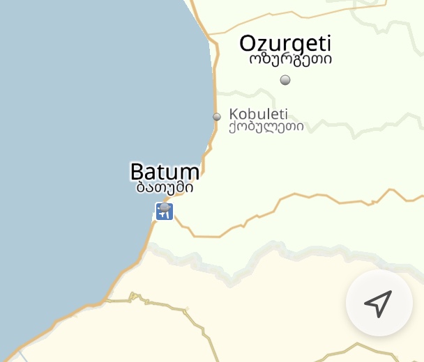 Карта кобулети с улицами и домами на русском языке