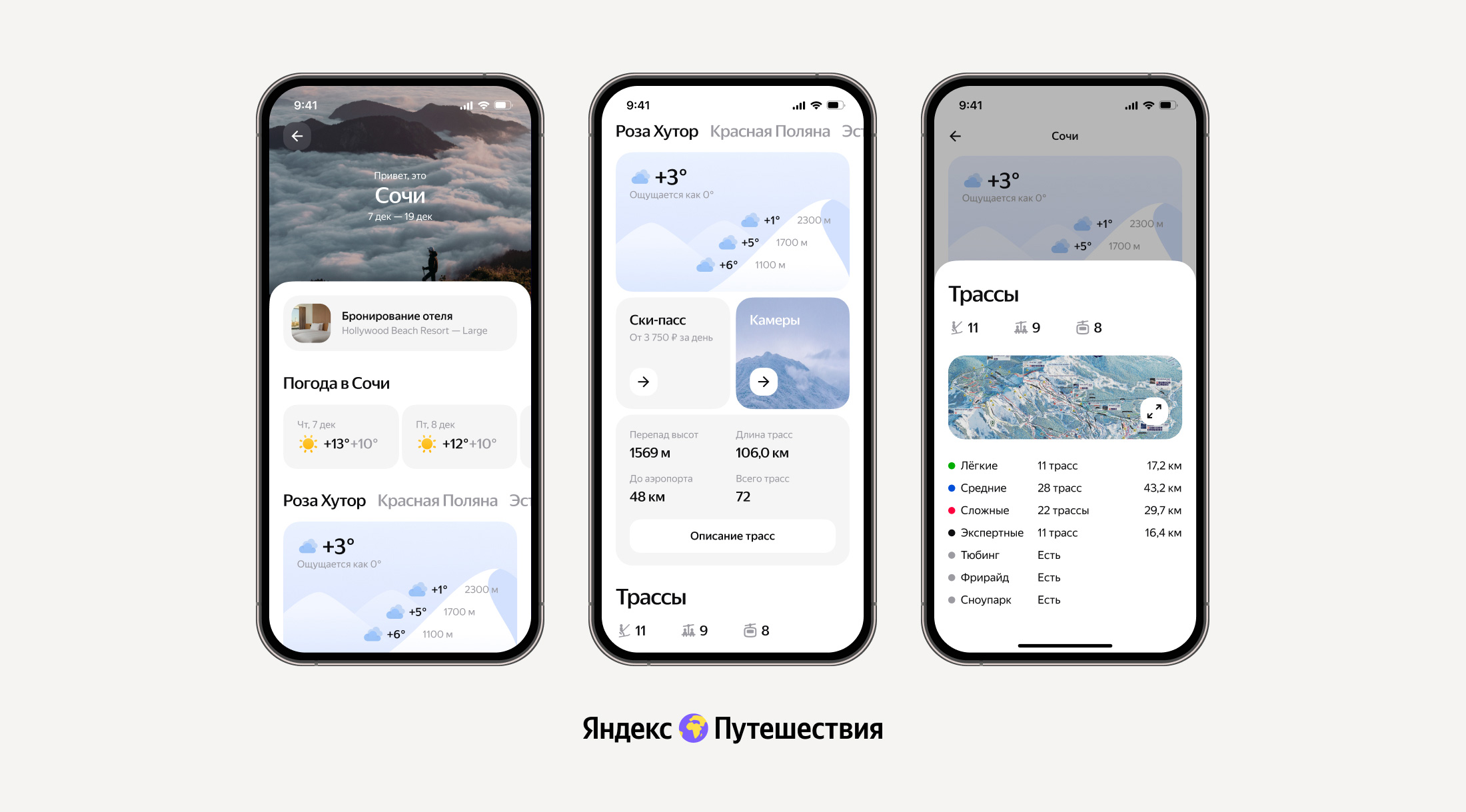 Любители горнолыжного спорта смогут увидеть информацию о склонах в приложении Яндекс Путешествия