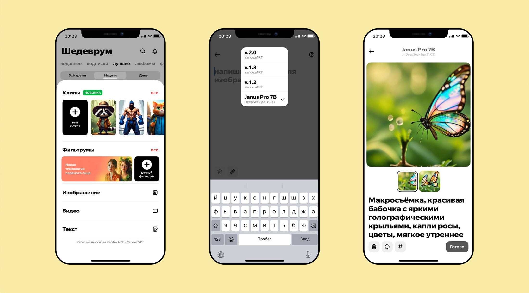 Яндекс добавил в Шедеврум возможность протестировать визуальную модель от DeepSeek