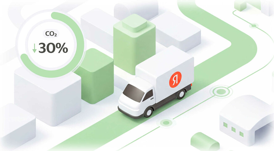 Благодаря логистическим технологиям Яндекса в 2025 году бизнес снизил углеродный след почти на треть