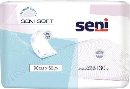 Seni Soft простыни (пеленки) 90х60см 30 шт Белла ООО