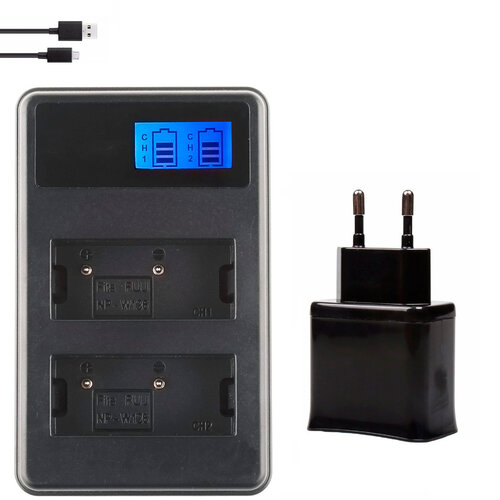 Зарядное устройство NP-W126 USB на 2 аккумулятора для...