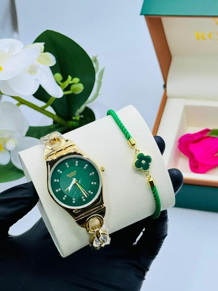 Montre Luxe Dorée avec Bracelet
