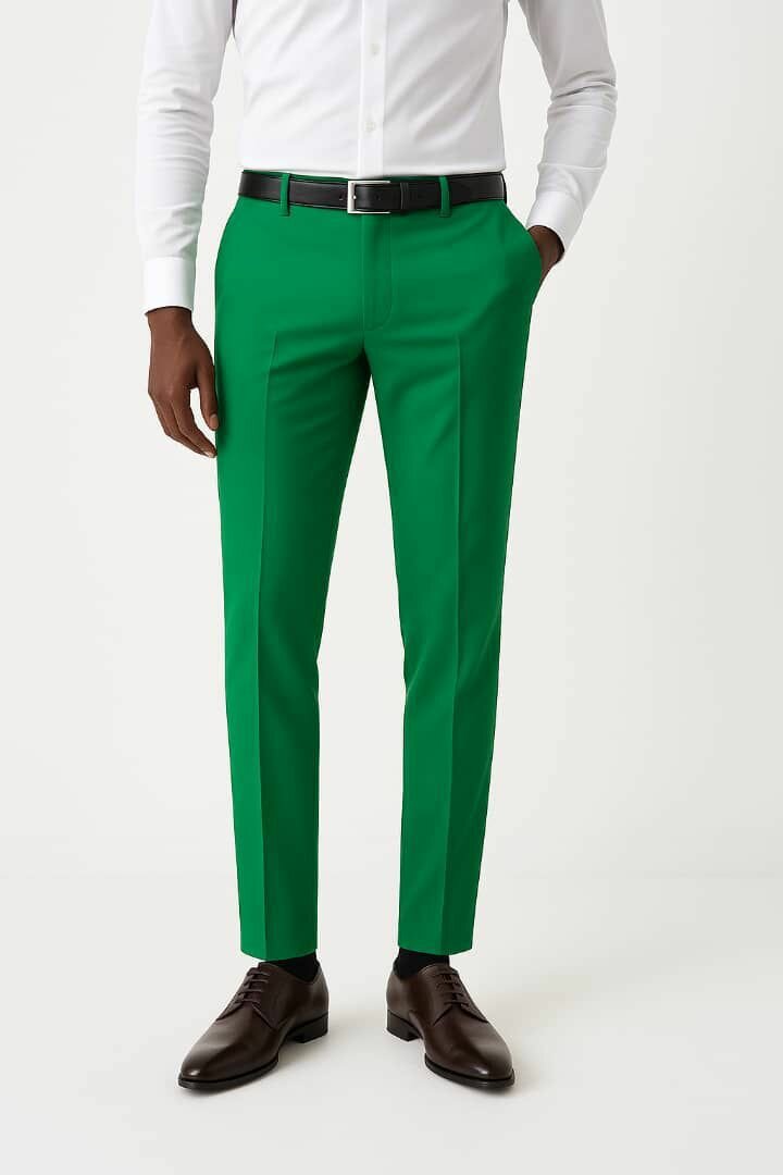 Pantalon vert élégant homme