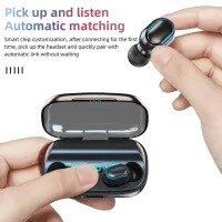 TWS-T11 Led Display Earbuds Waterproof Two Hours Charging Time Four Hours Music Time Bluetooth 5.0 Version T11 TWS Bluetooth 5.0 IPX7 Waterproof 9D Stereo LED Screen Wireless Earphones