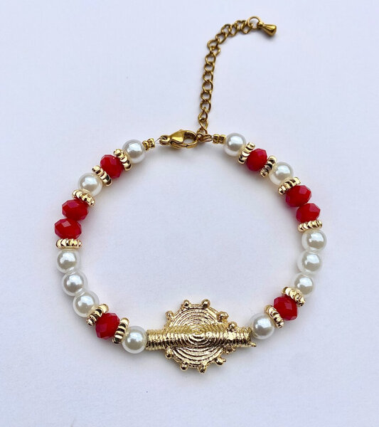 Bracelet élégant perles doré