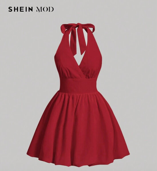 Robe Rouge Élégante Femme