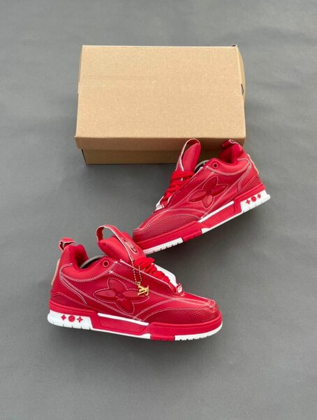 Baskets rouges tendance homme