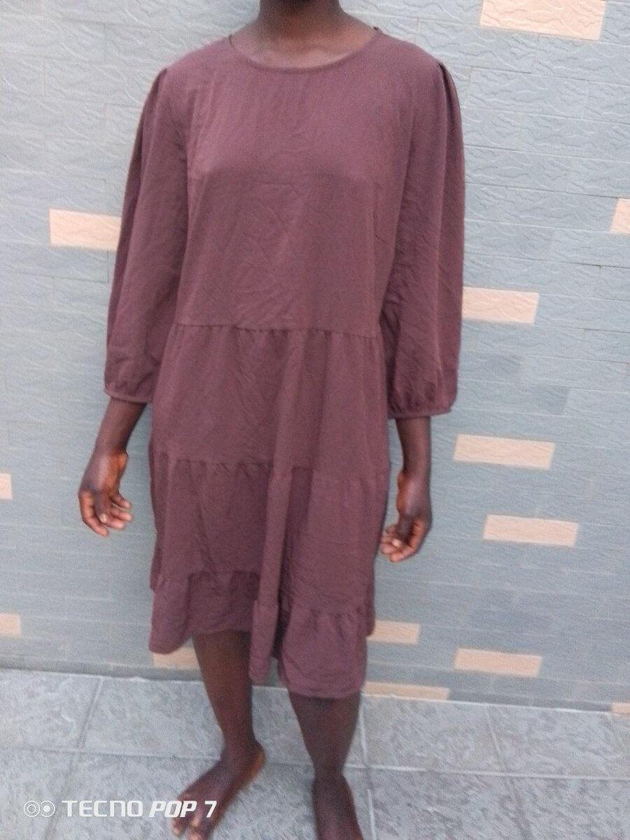 Robe ample marron