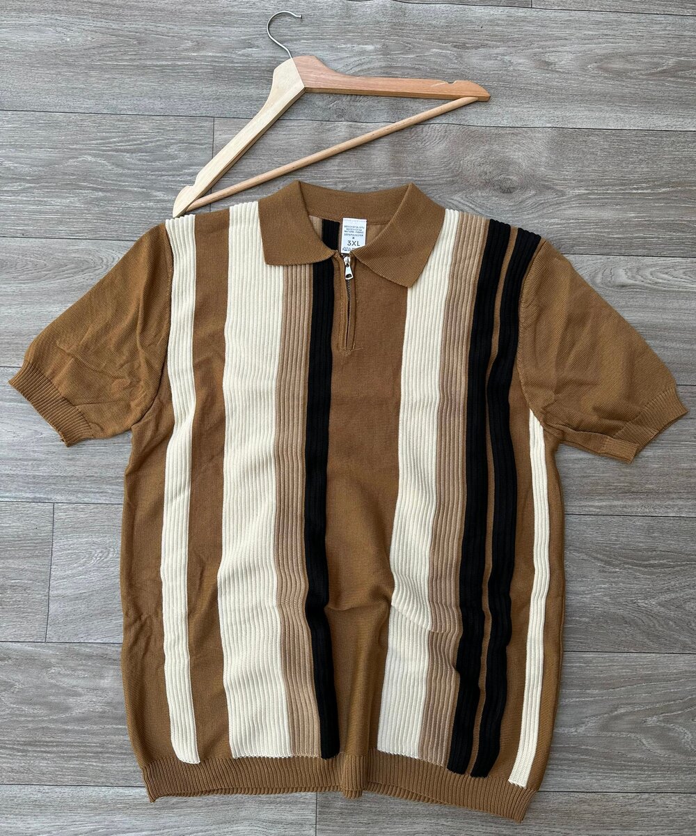 Polo tricot zippé