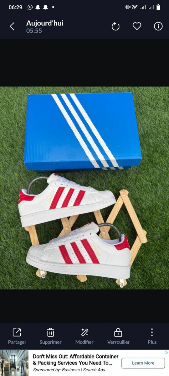 Sneakers classiques rayées