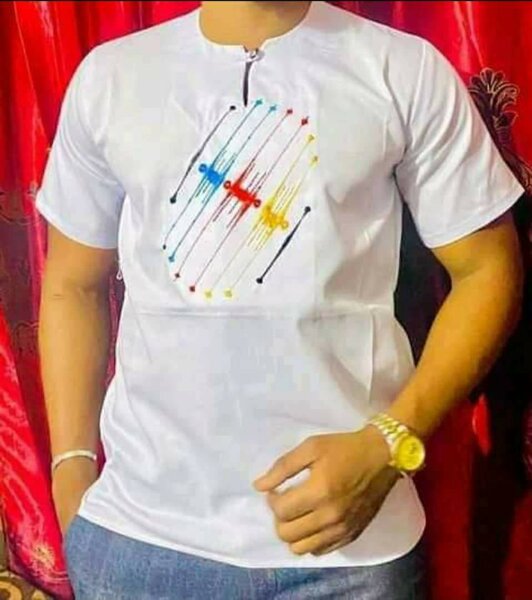 T-shirt homme blanc imprimé