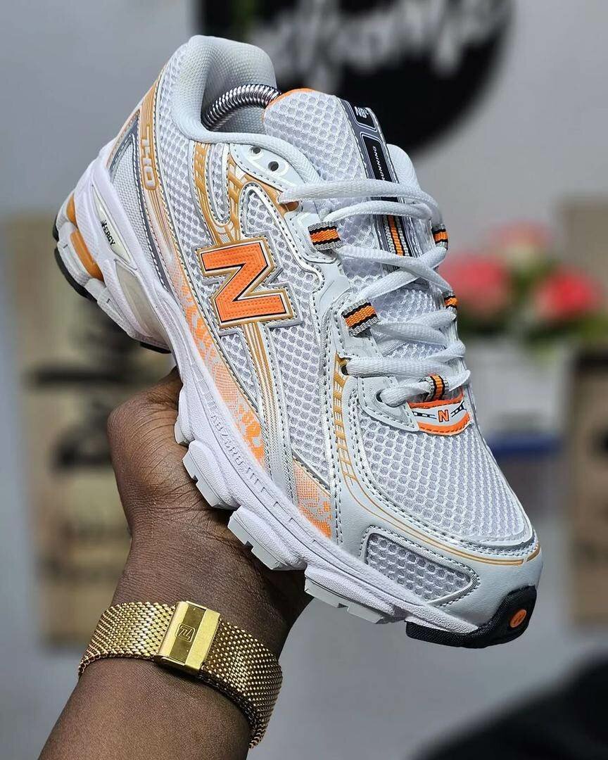 Sneakers Orange White Running
