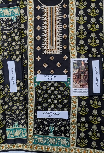 Printed lawn suit