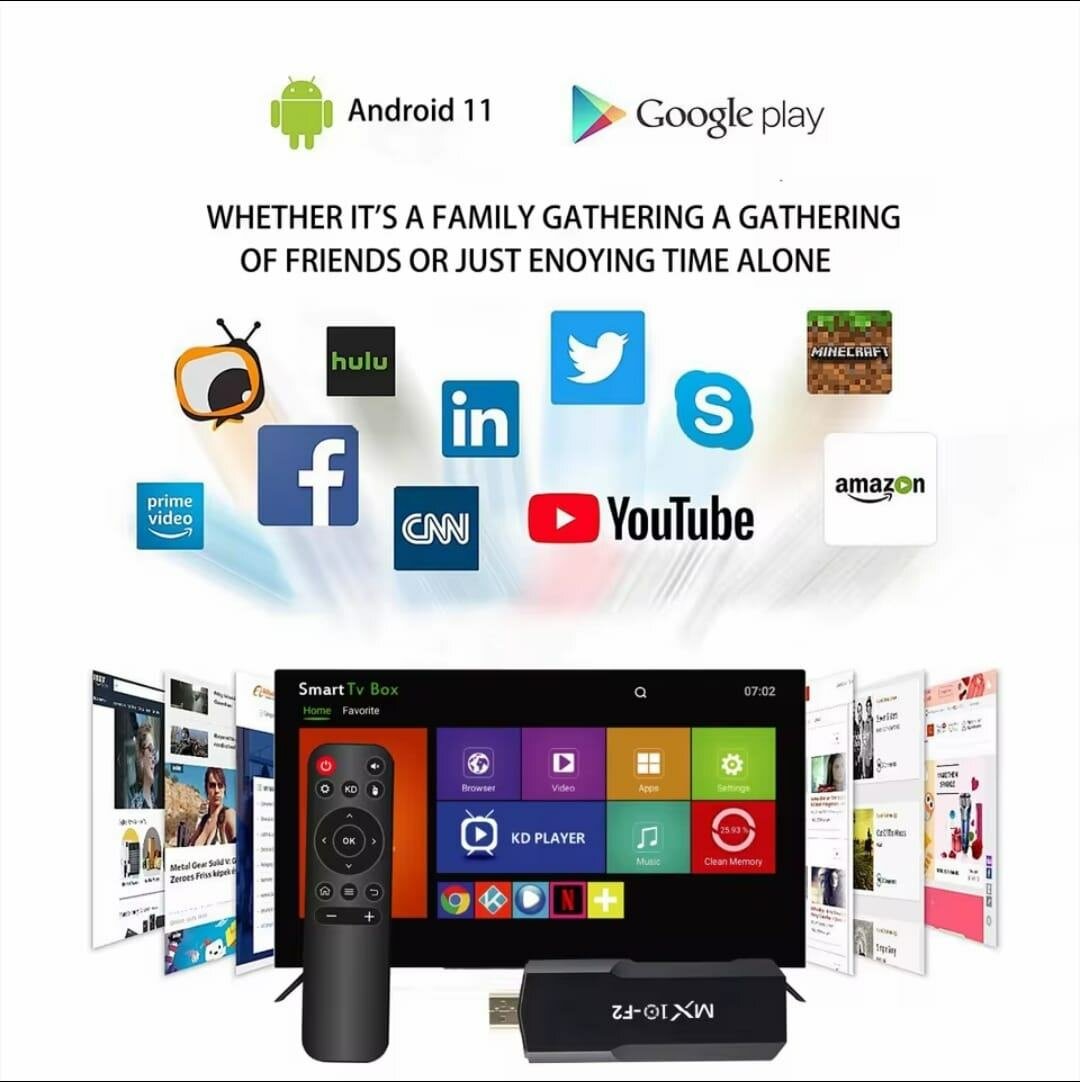 Clé TV Android 11 MX10-F2 4K