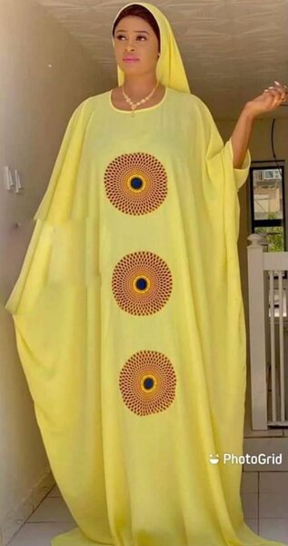 Robe Caftan Jaune Élégante