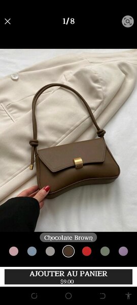 Sac à main chocolat élégant