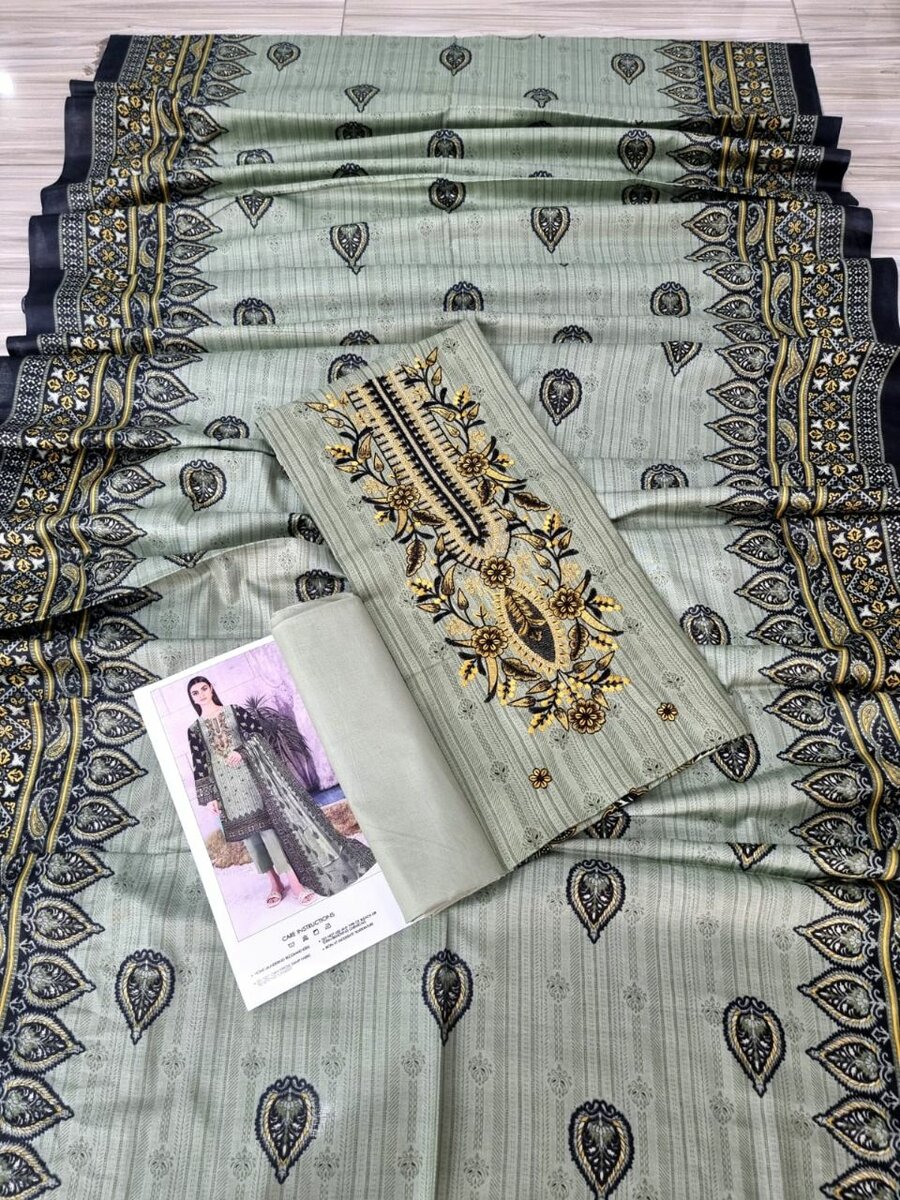 Printed lawn suit