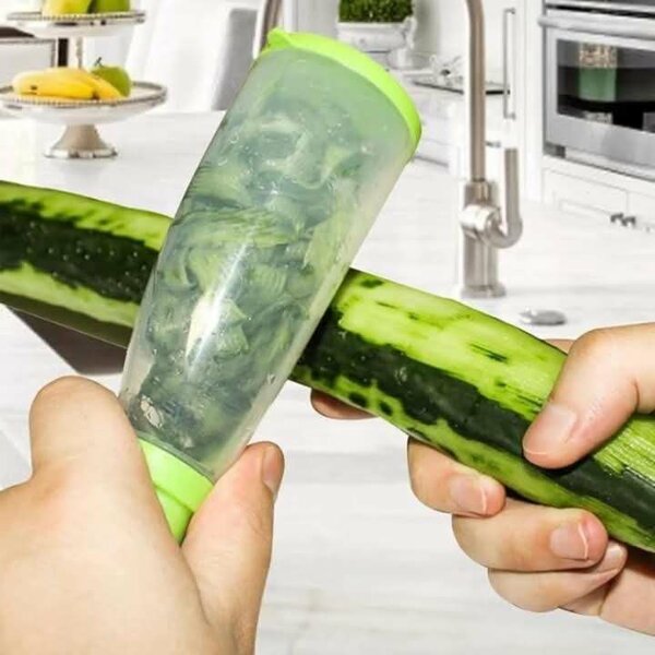 Multifunctional Storage Peeler with Trash Can