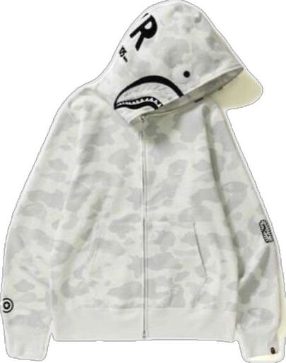 Veste à capuche camouflage requin