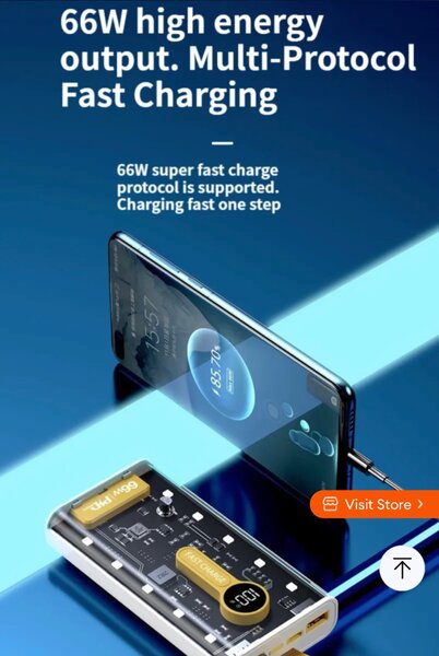66w Superfast 10000mah Powerbank