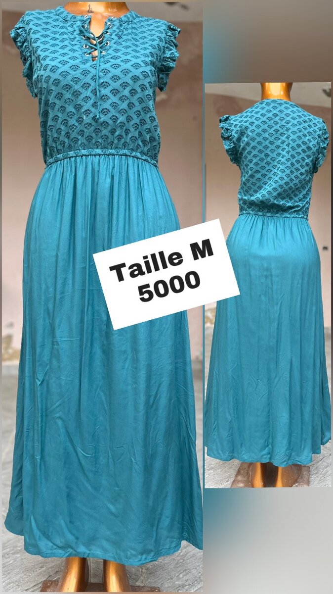 Robe longue en dentelle