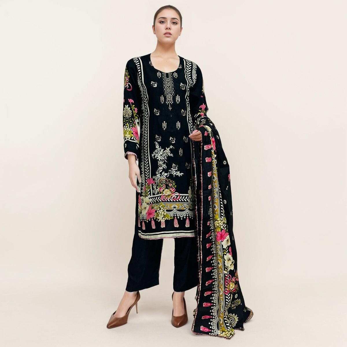 Linen full black