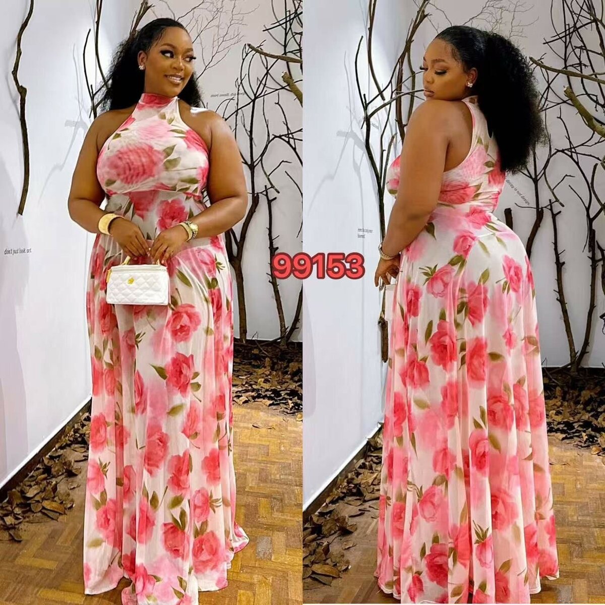 Robe florale élégante femme