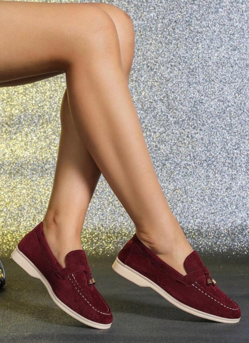 Mocassins élégants en daim femme