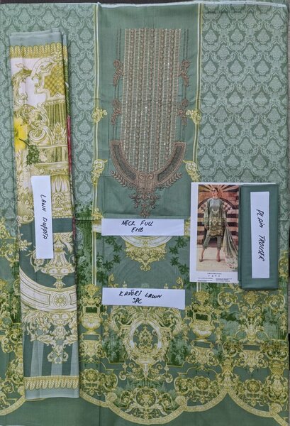 Printed lawn suit