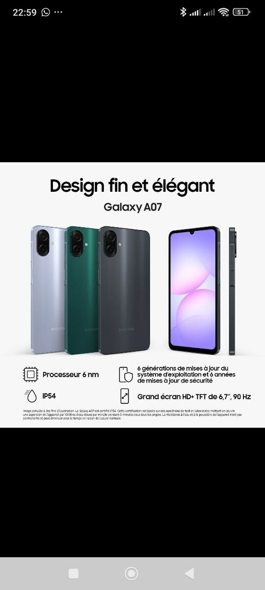 Smartphone Galaxy A07