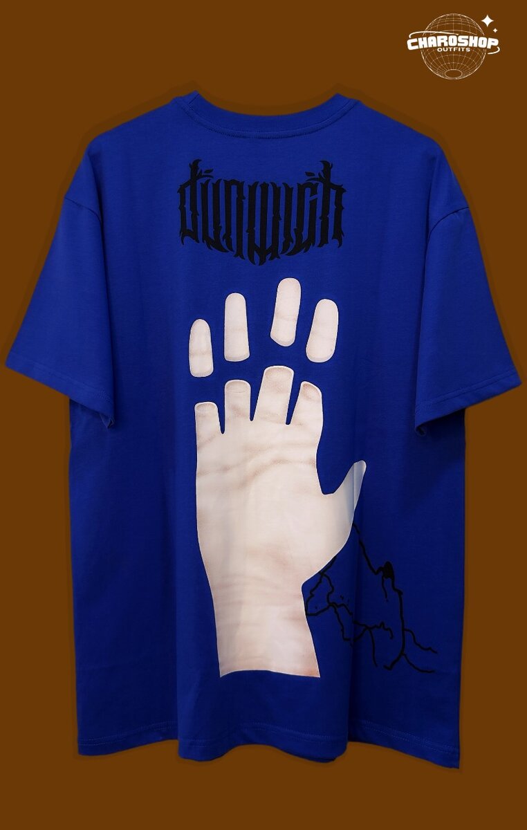 T-shirt graphique bleu unisexe