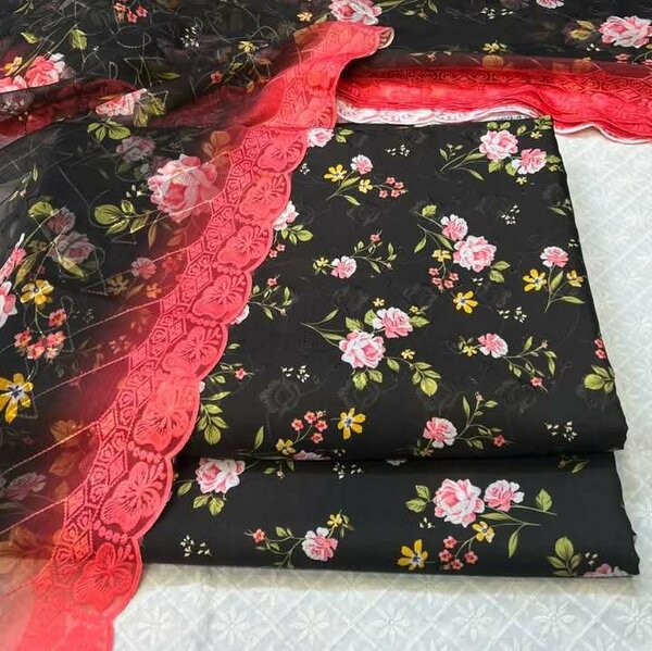 Printed lawn suit