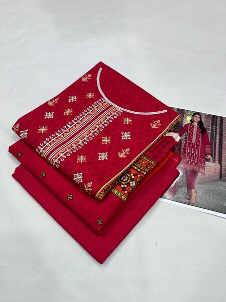 Printed lawn suit
