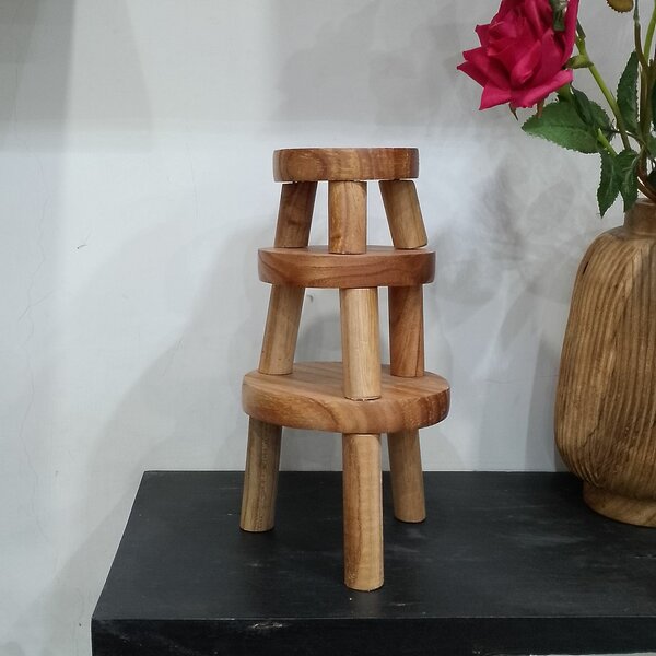 Mini stool set,Small table pack of 3