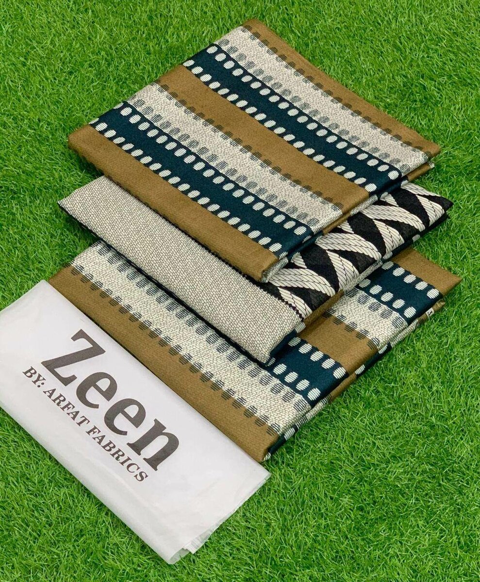 3 peice unstitched branded
