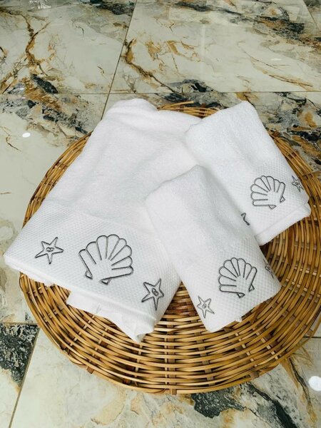 Serviettes décoratives en coton doux