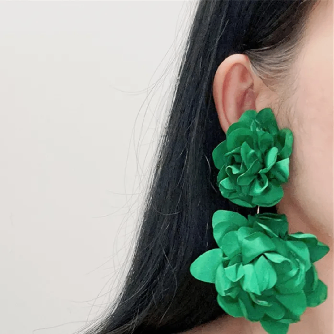 Boucles d'oreilles fleurs audacieuses