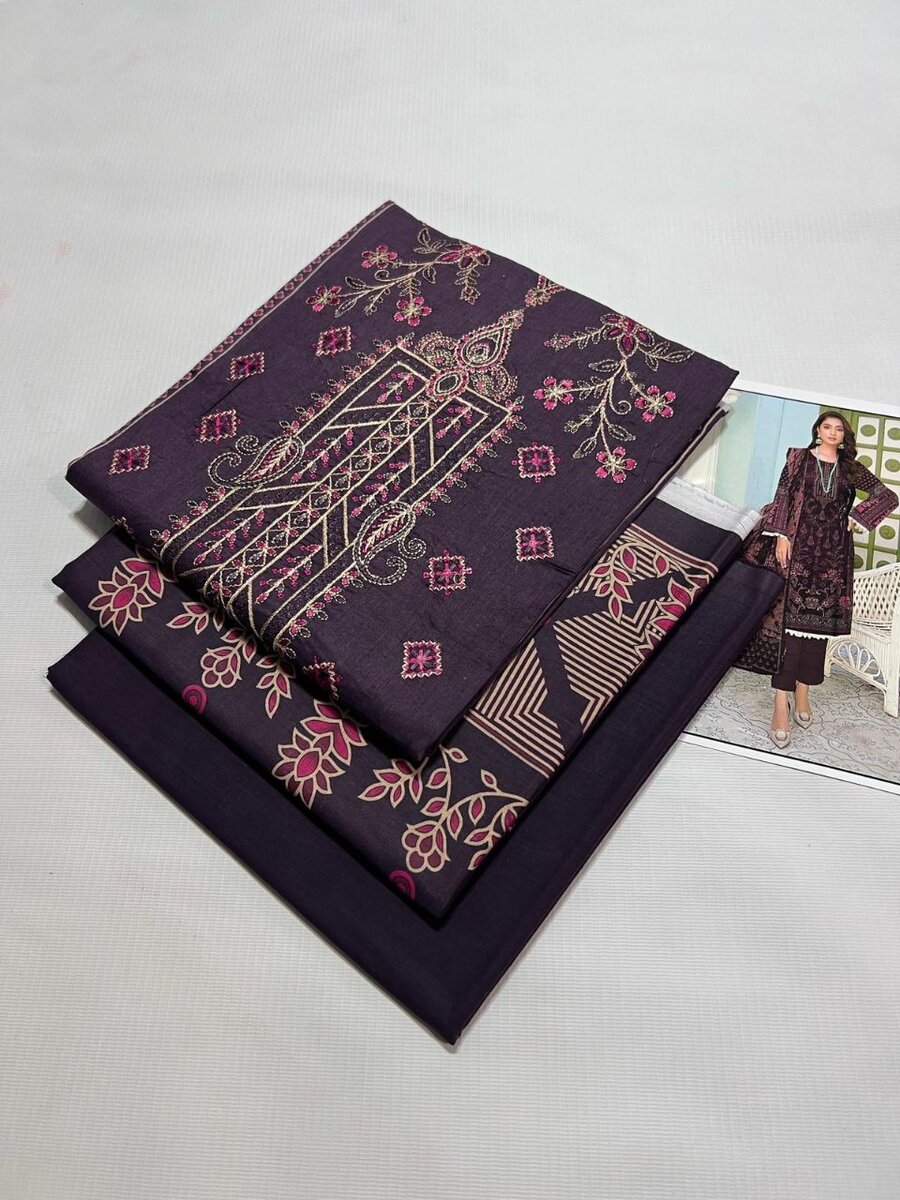 Printed lawn suit