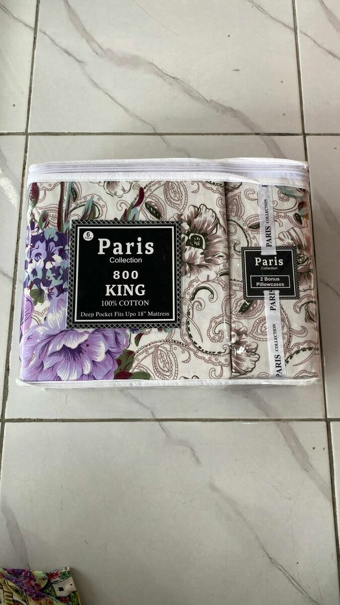 Parure de lit coton King 100%