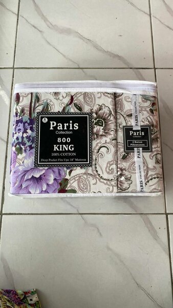 Parure de lit coton King 100%