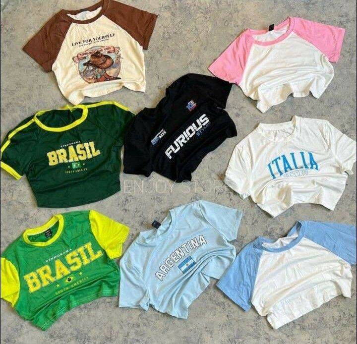 T-shirts décontractés multicolores
