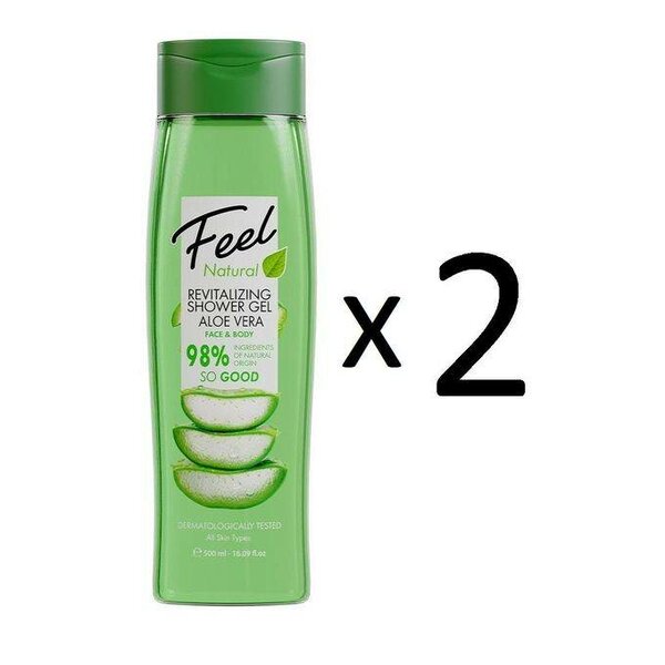Lot de 2 Gel Douche Aloe Vera